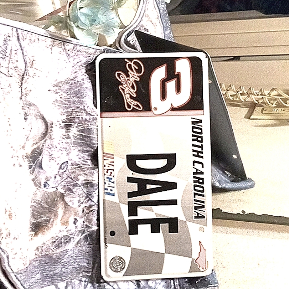 Dale Earnhardt #3 Official size license plate.To Dale w/❤.